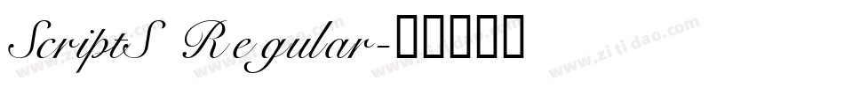 ScriptS Regular字体转换